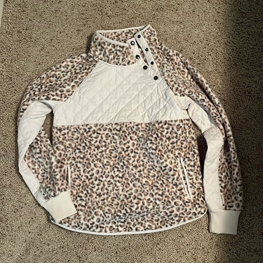 Abercrombie & Fitch fleece snap-neck (S) - like new!